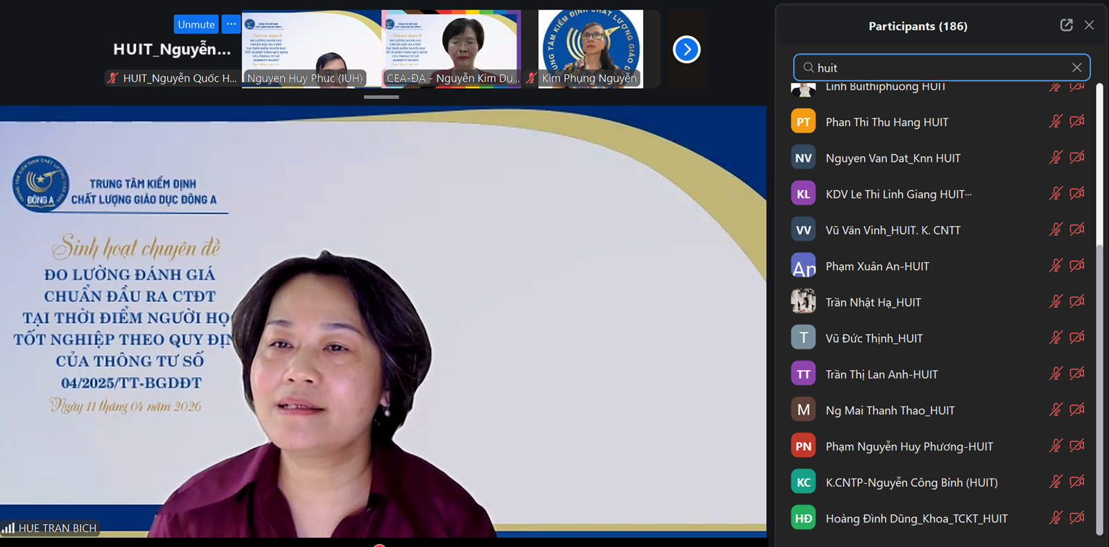 Trường Đại học Công Thương TP.HCM tham gia sinh hoạt chuyên môn về đo lường, đánh giá chuẩn đầu ra chương trình đào tạo tại thời điểm người học tốt nghiệp theo quy định của Thông tư số 04/2025/TT-BGDĐ