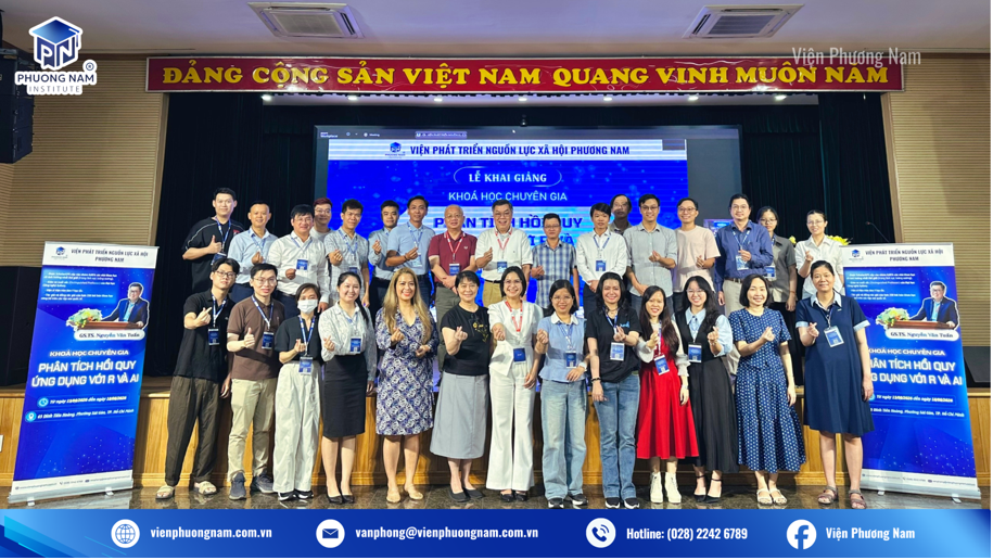 Trung tâm Quản lý chất lượng tham gia khoá tập huấn "Phân tích hồi quy: ứng dụng với R và AI" - nâng cao năng lực làm chủ dữ liệu của đội ngũ cán bộ quản lý chất lượng