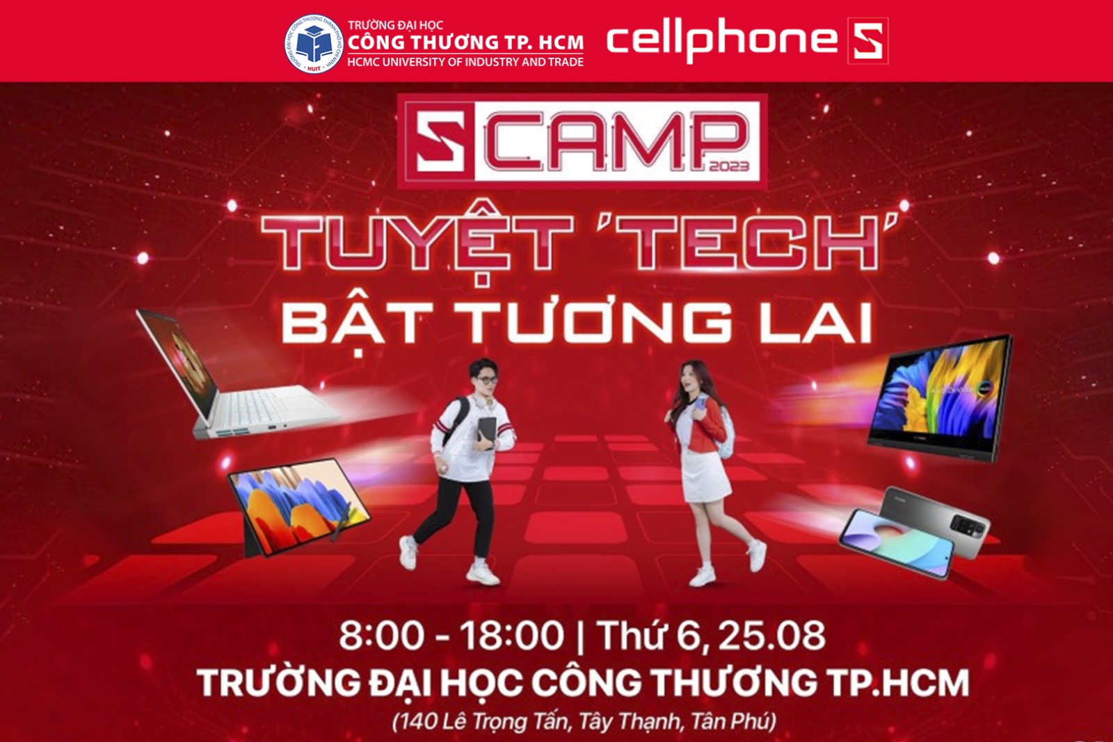 Sự kiện trạm công nghệ S-CAMP chính thức đến Trường Đại học Công Thương TP.HCM vào ngày 25/8