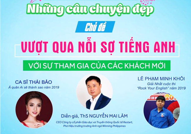 Chương trình giao lưu những câu chuyện đẹp với chủ đề: "Vượt qua nỗi sợ trong tiếng anh"