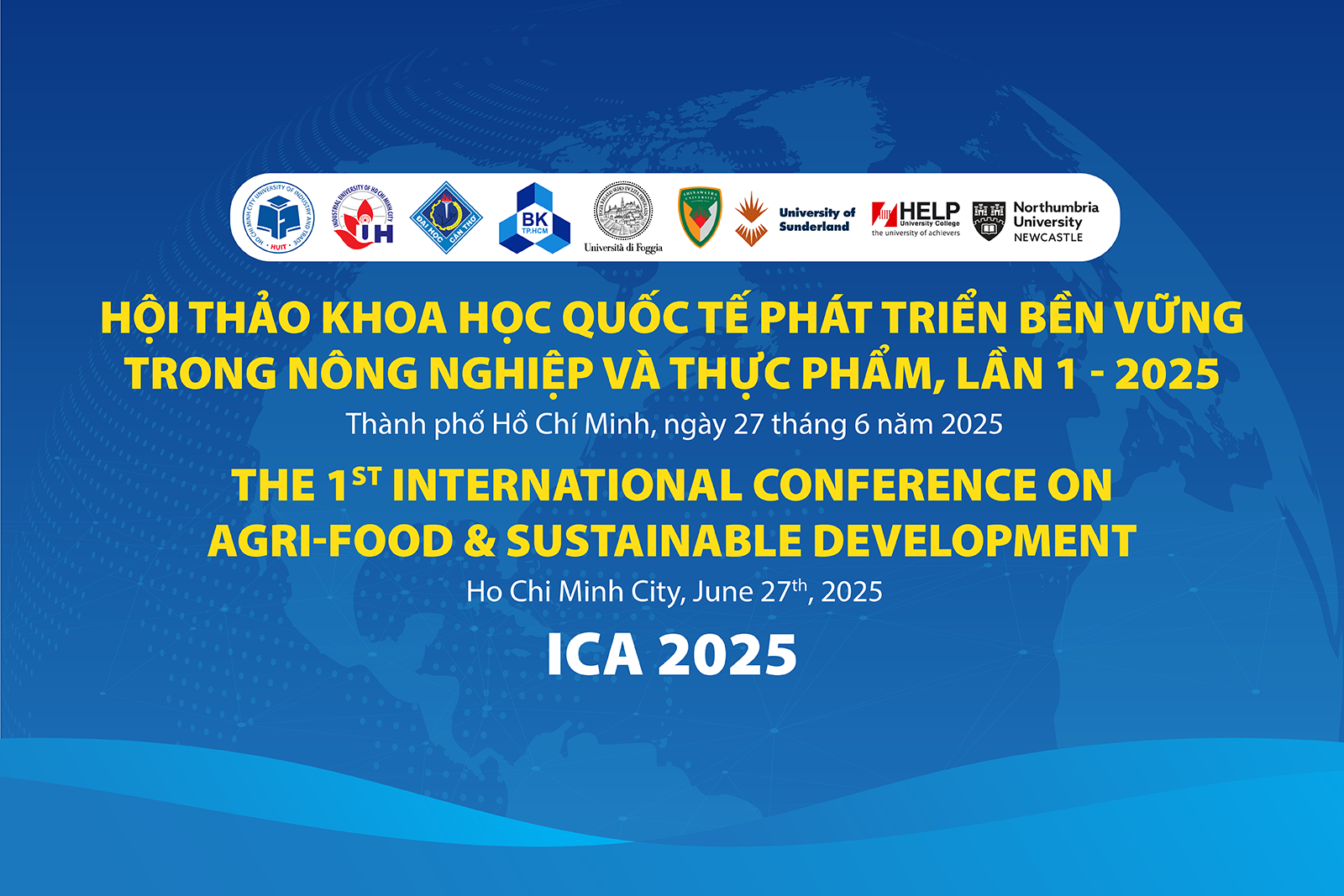 Thông báo số 03 - Hội thảo Khoa học quốc tế về Phát triển bền vững trong nông nghiệp và thực phẩm, Lần 1 – 2025