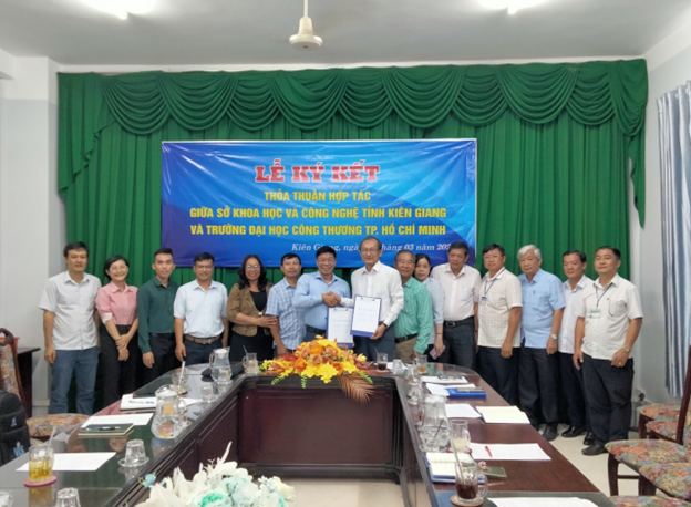 Ký kết bản ghi nhớ giữa Trường Đại học Công Thương TP.HCM và Sở Khoa học và Công nghệ tỉnh Kiên Giang