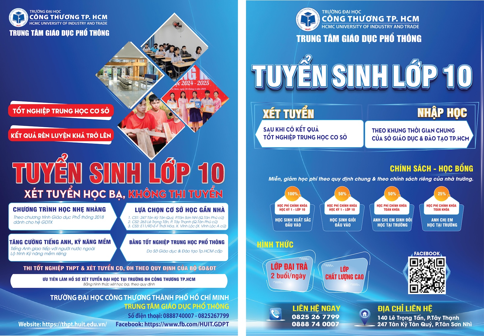 Trung tâm Giáo dục phổ thông HUIT tuyển sinh lớp 10 năm học 2026 - 2027