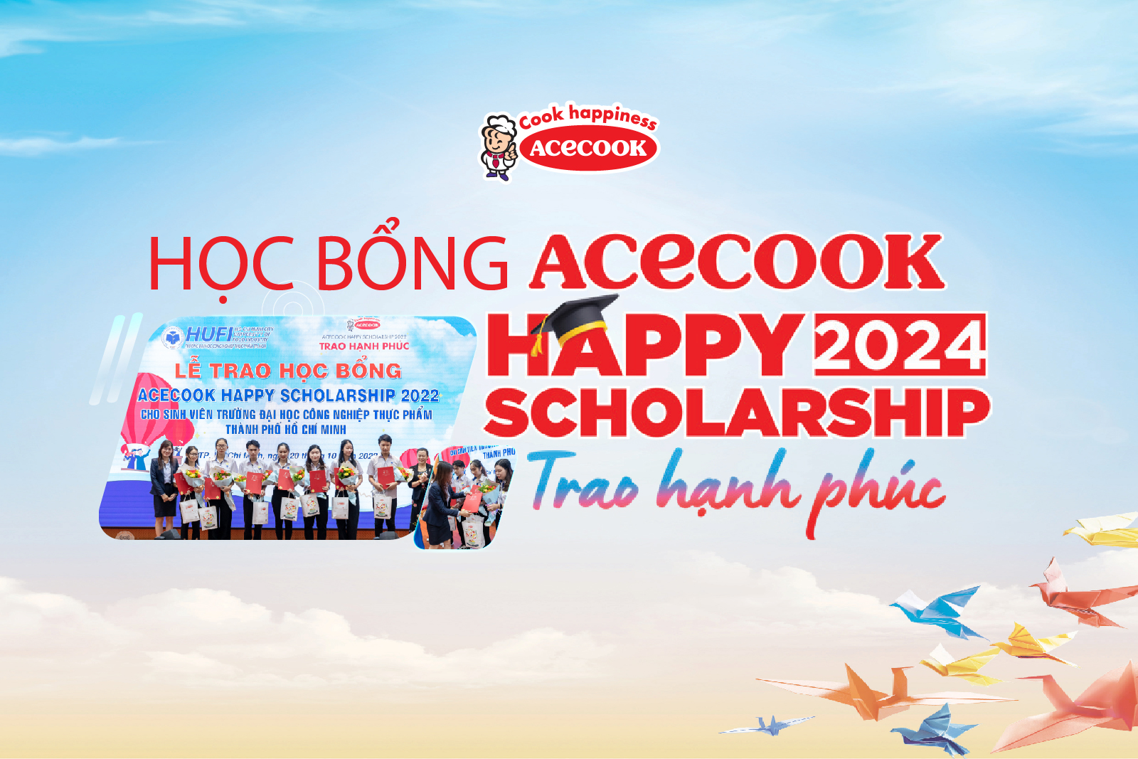 Thông báo về việc triển khai học bổng Acecook Happy Scholarship 2024