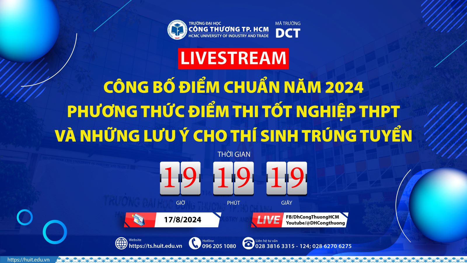Live Công bố điểm chuẩn năm 2024 PTXT điểm thi Tốt nghiệp THPT & những lưu ý cho thí sinh trúng tuyển